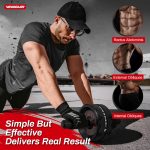 VINSGUIR Ab Roller Wheel, Abs & Core Workout Equipment for Home Gym wi…