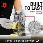 NoCry Premium Cut Resistant Gloves Food Grade — Level 5 Protection; Am…