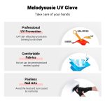 MelodySusie UV Gloves for Gel Nail Lamp, Professional UPF50+ UV Protec…