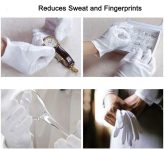 12Pairs White Cotton Gloves for Eczema and Dry Hands – Breathable Work…