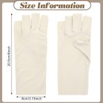 Sureio 4 Pairs Sun Protection UV Gloves for Woman Half Finger Summer H…
