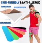 60PCS Precut Kinesiology Tape Strips, 6 Colors 2 inch x 10 inch Cotton…