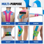 60PCS Precut Kinesiology Tape Strips, 6 Colors 2 inch x 10 inch Cotton…