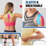 60PCS Precut Kinesiology Tape Strips, 6 Colors 2 inch x 10 inch Cotton…