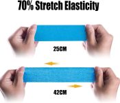 Kinesiology Tape Pro Athletic Sports (3 Rolls,60 Precut Strips) Waterp…