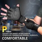 ihuan Ventilated Weight Lifting Gym Workout Gloves with Wrist Wrap Sup…