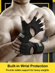 Weightlifting Gym Gloves for Men Women, Breathable Workout Gloves, Ant…