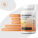 Balancebreens Bromelain 500mg, 120 Capsules – Pineapple Extract Digest…
