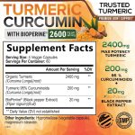 Turmeric Curcumin Supplement with BioPerine 95% Curcuminoids 2600mg wi…