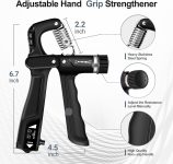 Grip Strength Trainer Kits (5 Pack), Forearm Strengthener with Adjusta…