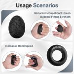 Grip Strength Trainer Kits (5 Pack), Forearm Strengthener with Adjusta…