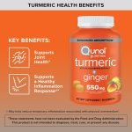 Qunol Turmeric and Ginger with Black Pepper Gummies, Joint Health Supp…