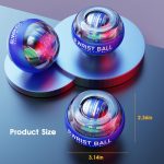 Wrist Trainer Ball Auto-Start Gyroscopic Forearm Exerciser Gyro Ball f…