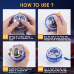 Wrist Trainer Ball Auto-Start Gyroscopic Forearm Exerciser Gyro Ball f…