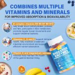 Digestive Enzymes with Probiotic Gummies, Multivitamins, Calcium, Magn…
