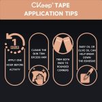 CKeep Uncut Kinesiology Tape(2 Rolls), Original Cotton Elastic Premium…