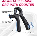 Bob and Brad Hand Grip Strengthener Kit with Counter (5 Pack), Forearm…