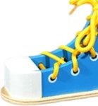 Wooden Lacing Shoe Toy,Shoe Tying Aid Fine Motor Skills Toy Learn to T…