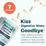 NewRhythm Digestive Enzymes 245 mg, with Probiotics and Prebiotics, Pl…