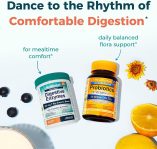 NewRhythm Digestive Enzymes 245 mg, with Probiotics and Prebiotics, Pl…