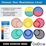CanDo Hand Exercise Webs for Physical Therapy, Grip Strengthening, and…