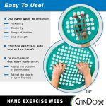 CanDo Hand Exercise Webs for Physical Therapy, Grip Strengthening, and…
