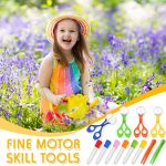 18 Pieces Fine Motor Skill Toys Include 6 Handy Scoopers 6 Jumbo Tweez…