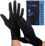 Copper Compression Full Finger Arthritis Gloves – Palm Grips – Touch S…