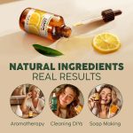 Kukka Lemon Essential Oil for Skin Cleaning – 4 Fl Oz – 100% Pure Natu…