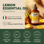 Kukka Lemon Essential Oil for Skin Cleaning – 4 Fl Oz – 100% Pure Natu…