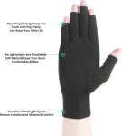 2 Pairs Arthritis Gloves Fingerless Compression Gloves for Relieve Han…