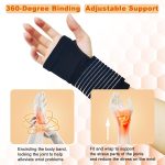 2 Pack Wrist Brace, Compression Wrist Support Splint for Women Men, Ad…