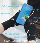 2 Pairs Compression Full Finger Arthritis Gloves, Copper Glove with To…
