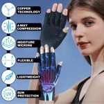 2 Pairs Copper Arthritis Gloves for Women Men, Compression Gloves with…
