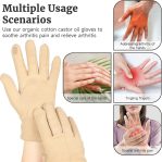 2 Pcs Castor Oil Pack Wrap for Hands, Organic Castor Oil Wrap Castor O…