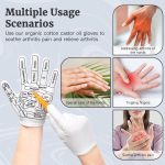 2 Pcs Castor Oil Pack Wrap for Hands – Organic Wrap Gloves for Wrist A…