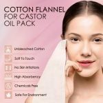 2Pcs Organic Cotton Flannel for Castor Oil Pack Wrap, Unbleached Reusa…