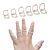 6 Pack Oval Finger Splints Waterproof Finger Splint for Arthritis, Tri…
