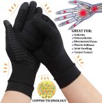 Big Mango 2 Pairs Pack Copper Arthritis Gloves, Compression Gloves for…
