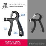 Bob and Brad Hand Grip Strengthener Kit with Counter (5 Pack), Forearm…