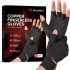 Copper Fit ICE Compression Gloves Infused with Menthol, Black, Large/X…