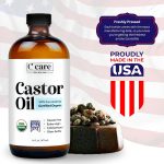 Castor Oil 100% Pure Organic Cold Pressed Unrefined Glass Bottle | USD…