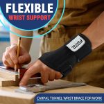 FEATOL 2 Pack Carpal Tunnel Wrist Brace For Work With Wrist Splint, 6….