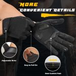 FREETOO Full-Finger Workout Gloves for Men, Padded Gym Gloves with Exc…