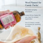 HERITAGE STORE Wool Flannel for Castor Oil Pack, Reusable & Highly Abs…