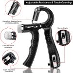 KDG Hand Grip Strengthener 2 Pack Adjustable Resistance 10-130 lbs For…