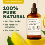 Kukka Lemon Essential Oil for Skin Cleaning – 4 Fl Oz – 100% Pure Natu…