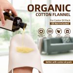 Organic Cotton Flannel Unbleached Wool for Castor Oil Pack – 2Pcs Set …