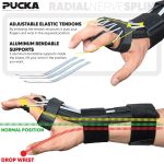 Pucka Radial Nerve Palsy Splint Adjustable Dynamic Drop Wrist and Fing…