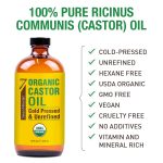 Seven Minerals New 16 fl oz Glass Bottle Castor Oil Organic Cold Press…